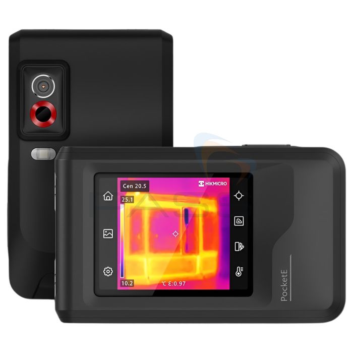 Hikmicro PocketE Handheld Thermal Imaging Camera (25 Hz) front and back